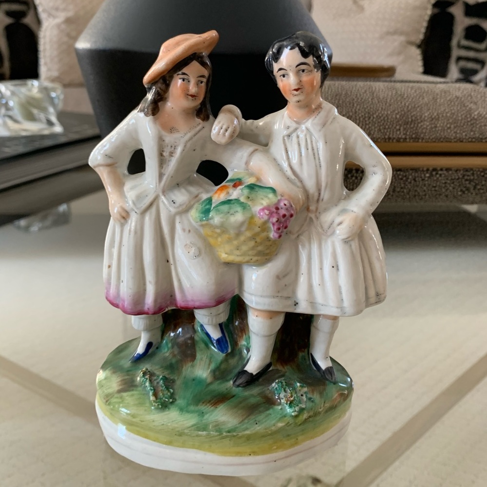 Vintage Samlesbury Hall Staffordshire figures